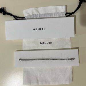 Mejuri lab grown sapphire tennis bracelet
